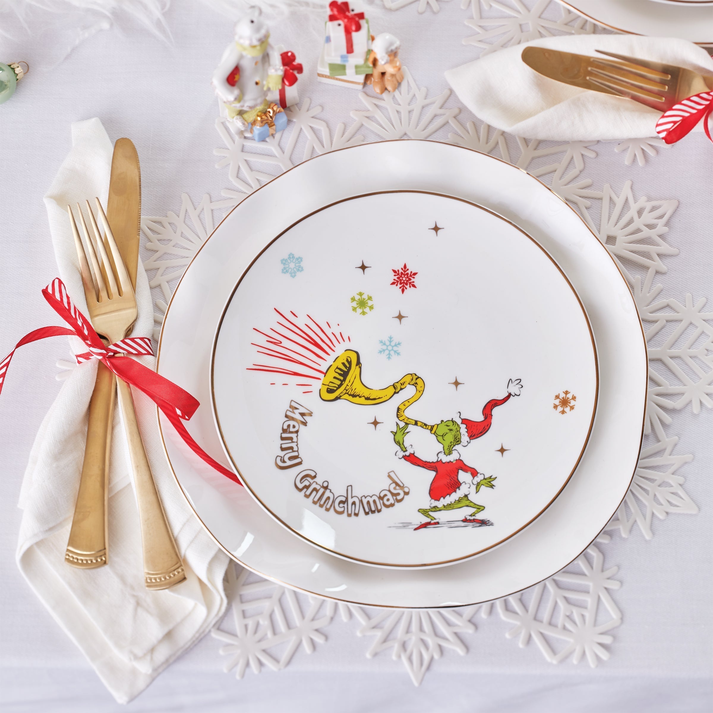Merry Grinchmas Assorted Accent Plates - Set of 4