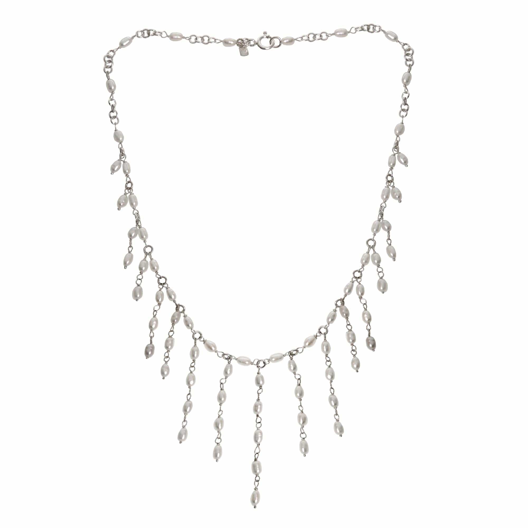 Cultured Pearl Waterfall Necklace from Indonesia - Elegant Princess