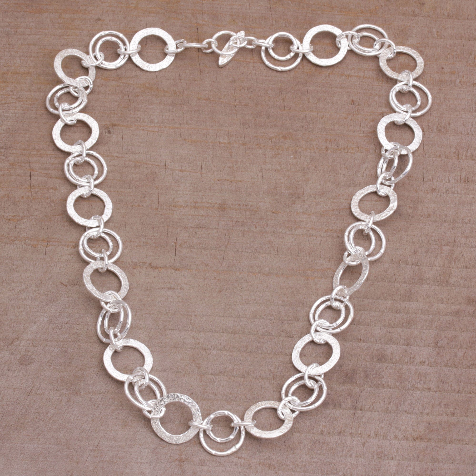 925 Sterling Silver Modern Chain Necklace - Stellar Rings