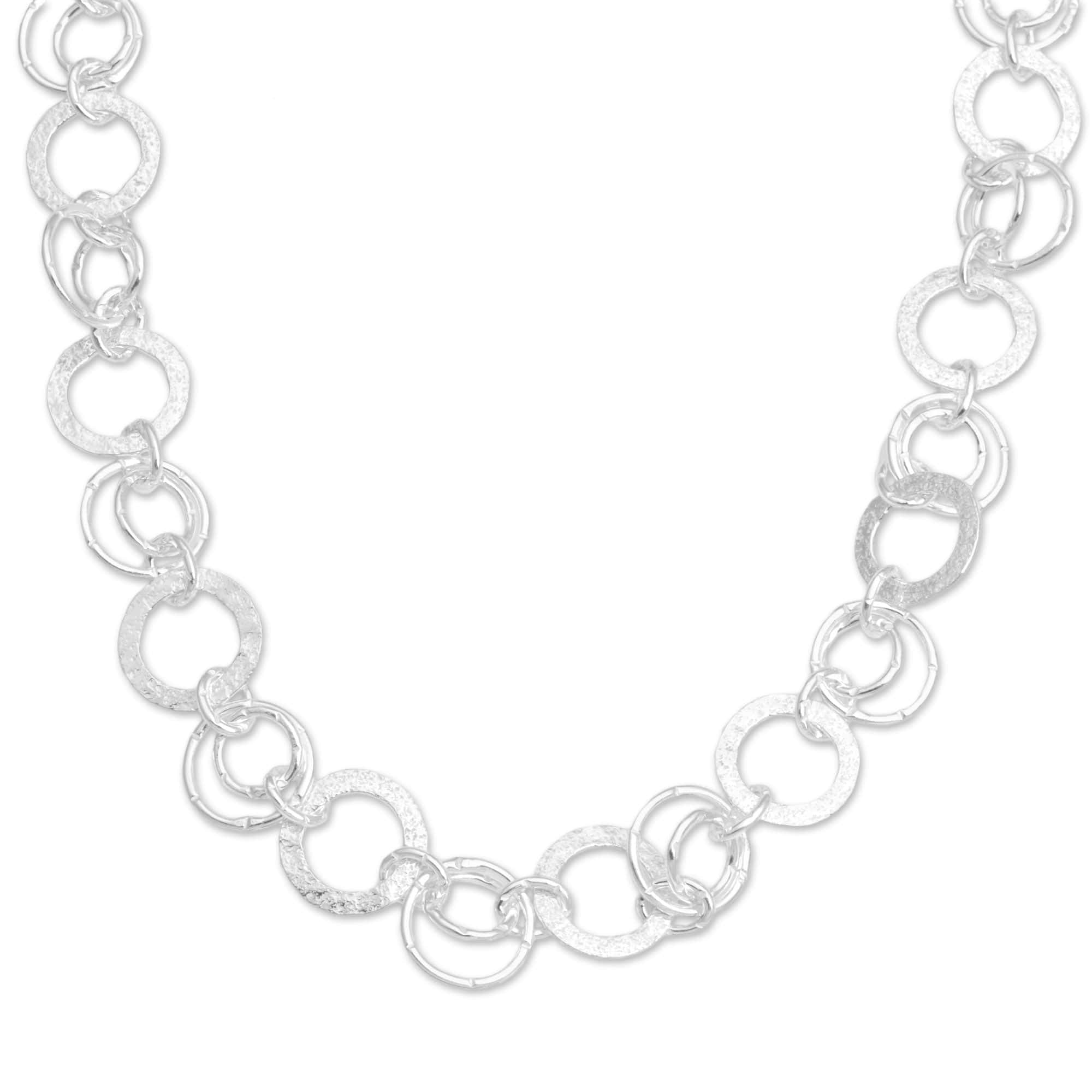 925 Sterling Silver Modern Chain Necklace - Stellar Rings