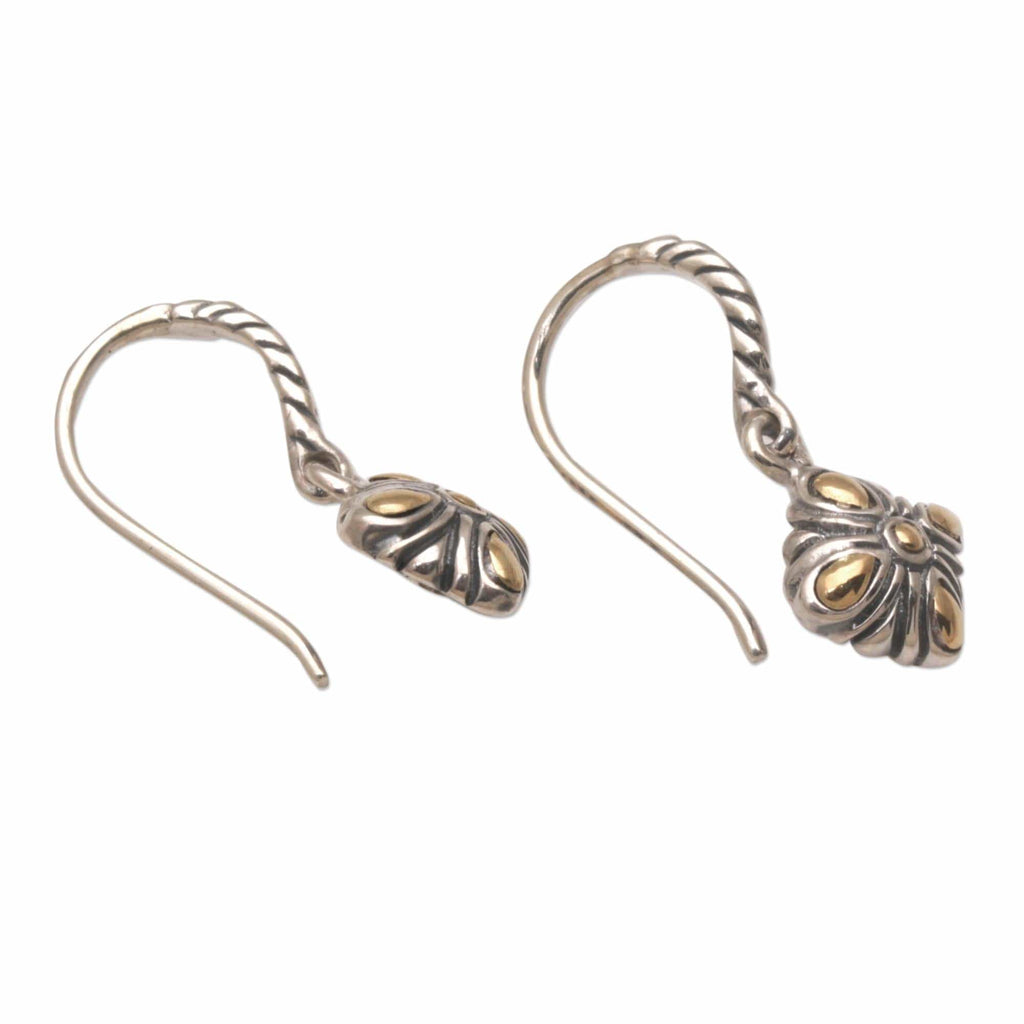Gold Accented Sterling Silver Dangle Earrings - Denpasar Promise