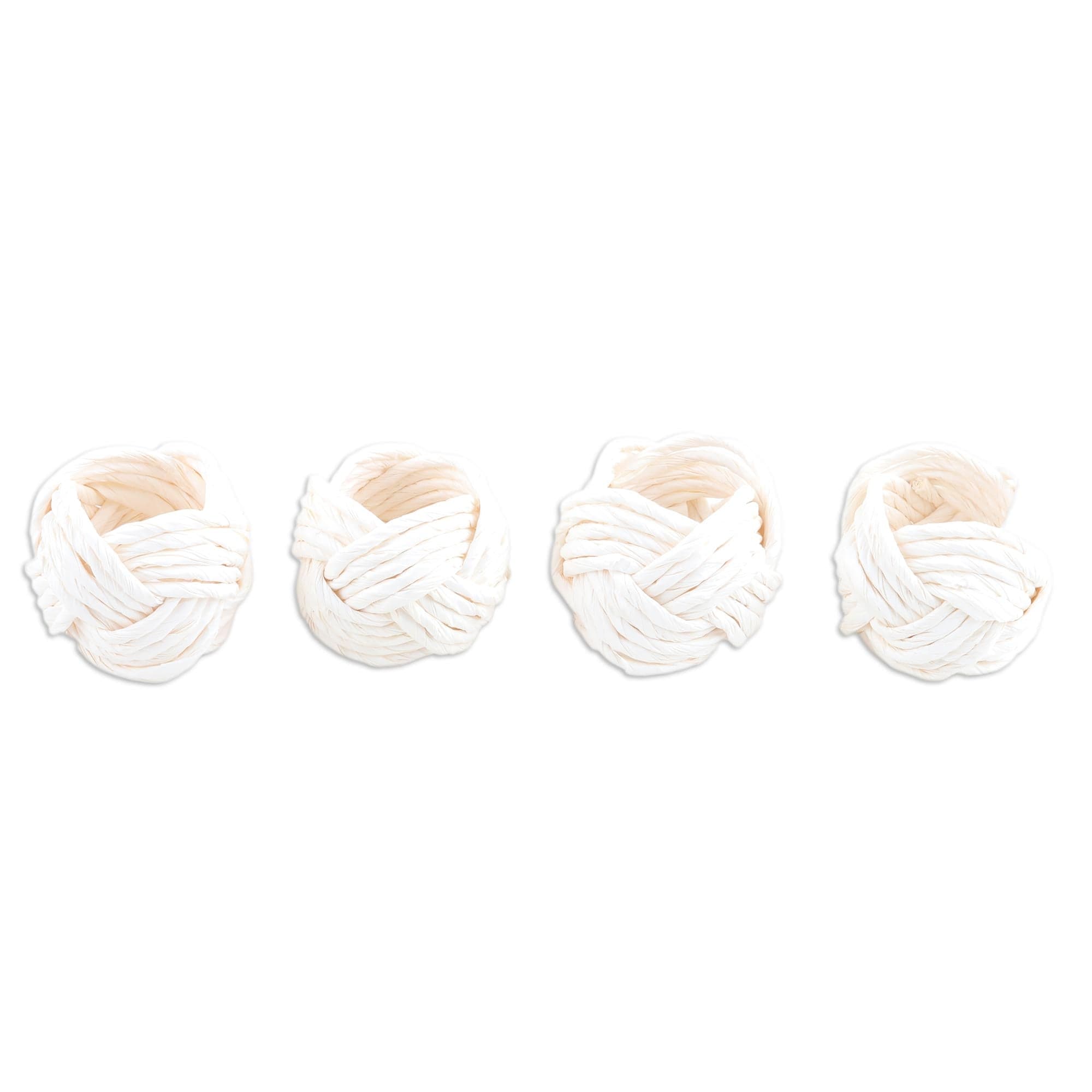 Set of 4 Handcrafted Luminious Napkin Rings from India - Neatly Bright