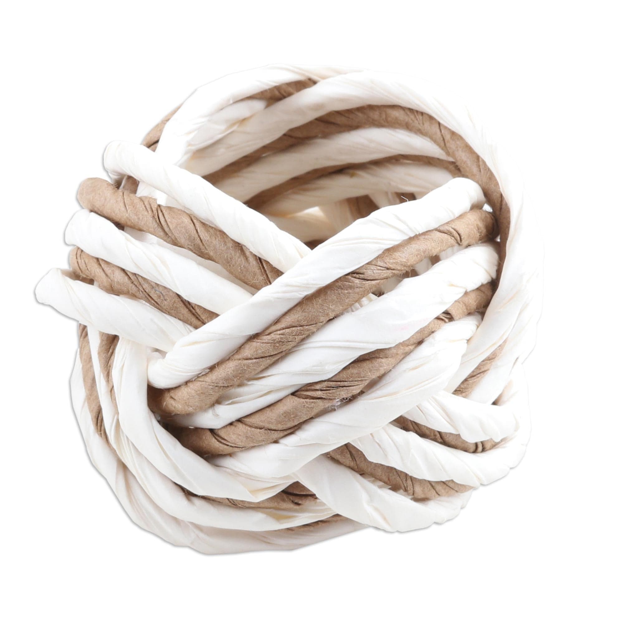 Set of 4 Handwoven Napkin Rings from India - Neatly Interlaced