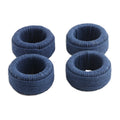 Blue Cotton Napkin Rings with Plastic Structure (Set of 4) - Blue Whim