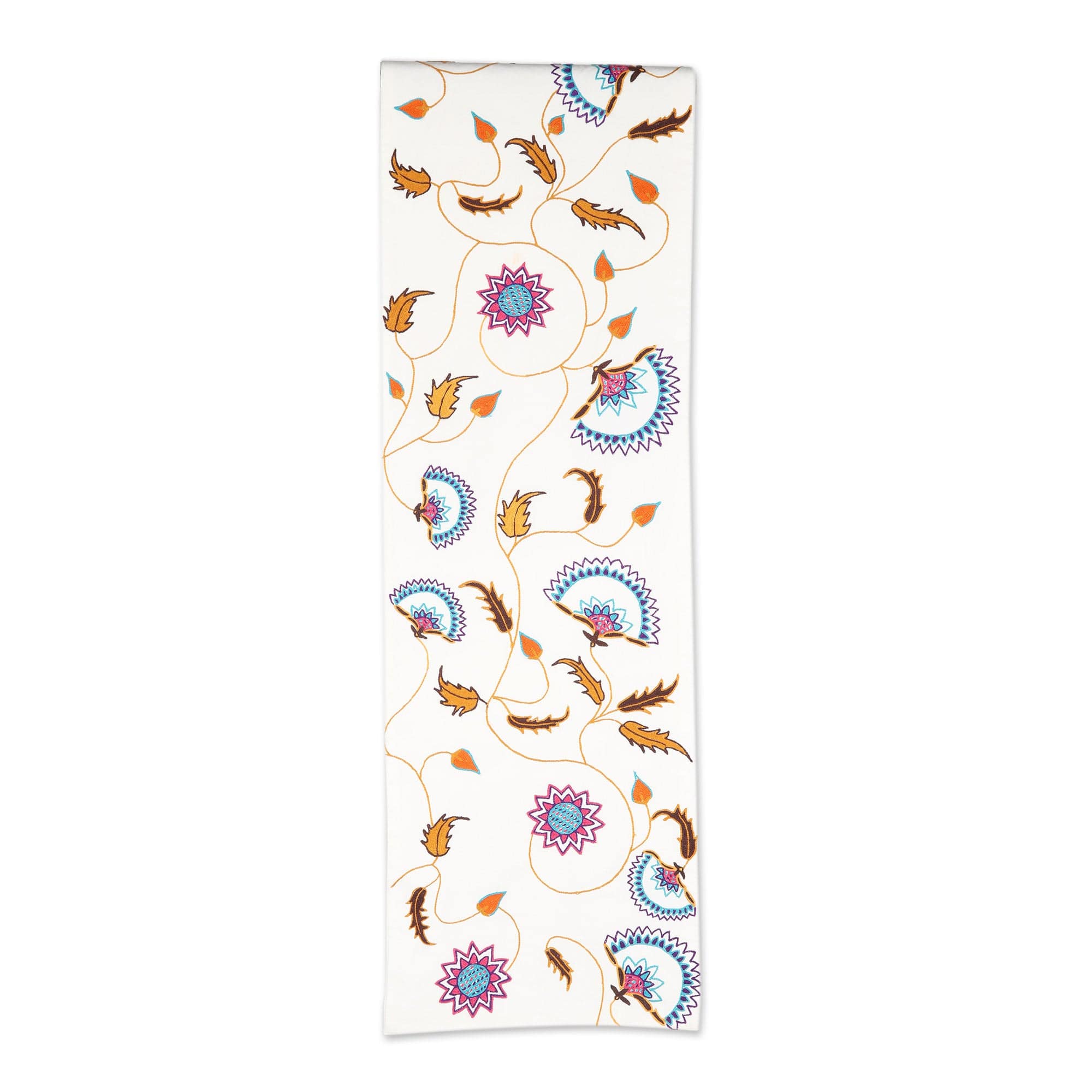 Five-Piece Set Colorful Cotton Table Runner and Placemats - Whimsical Spring