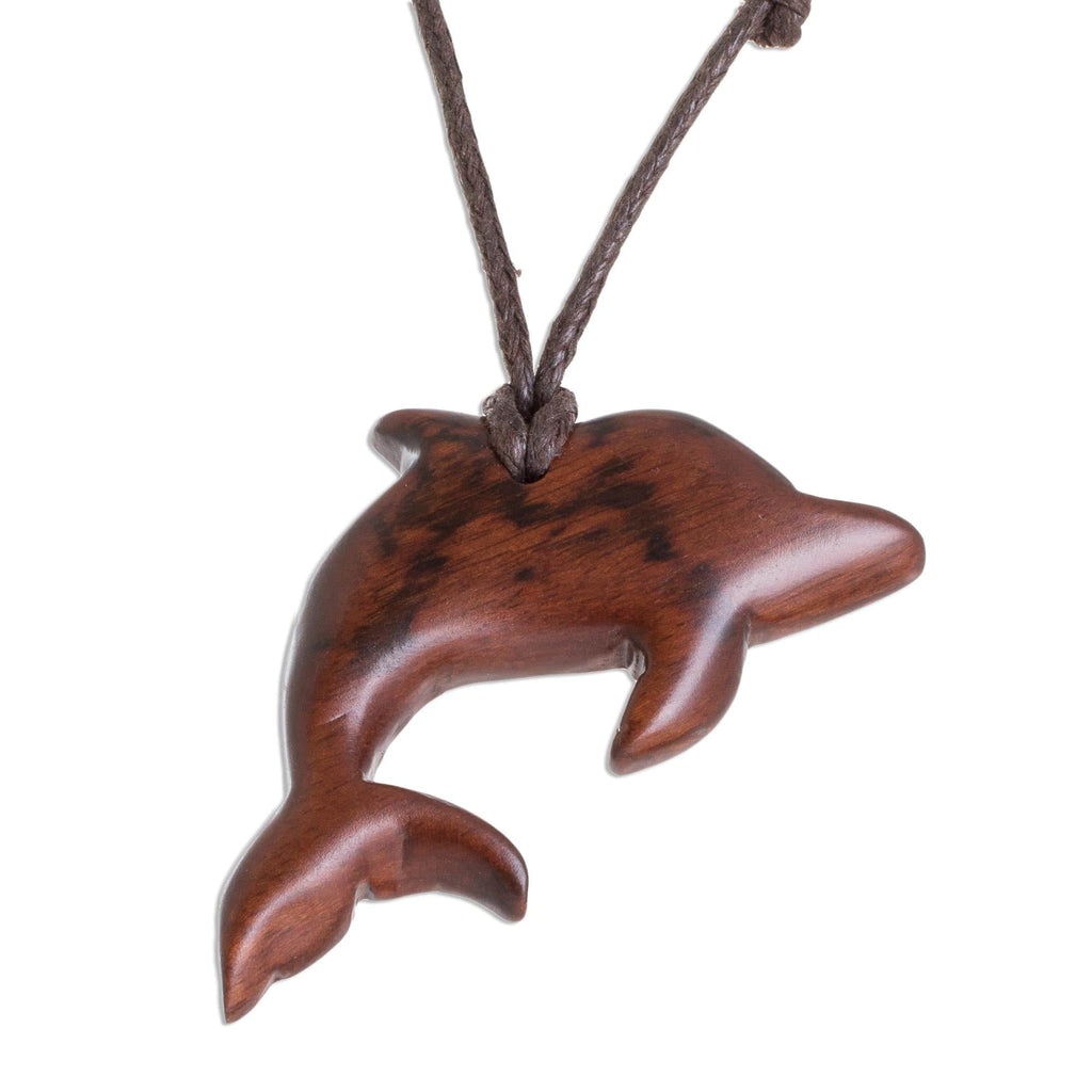 Estoraque Wood Dolphin Pendant Necklace - Estoraque Dolphin