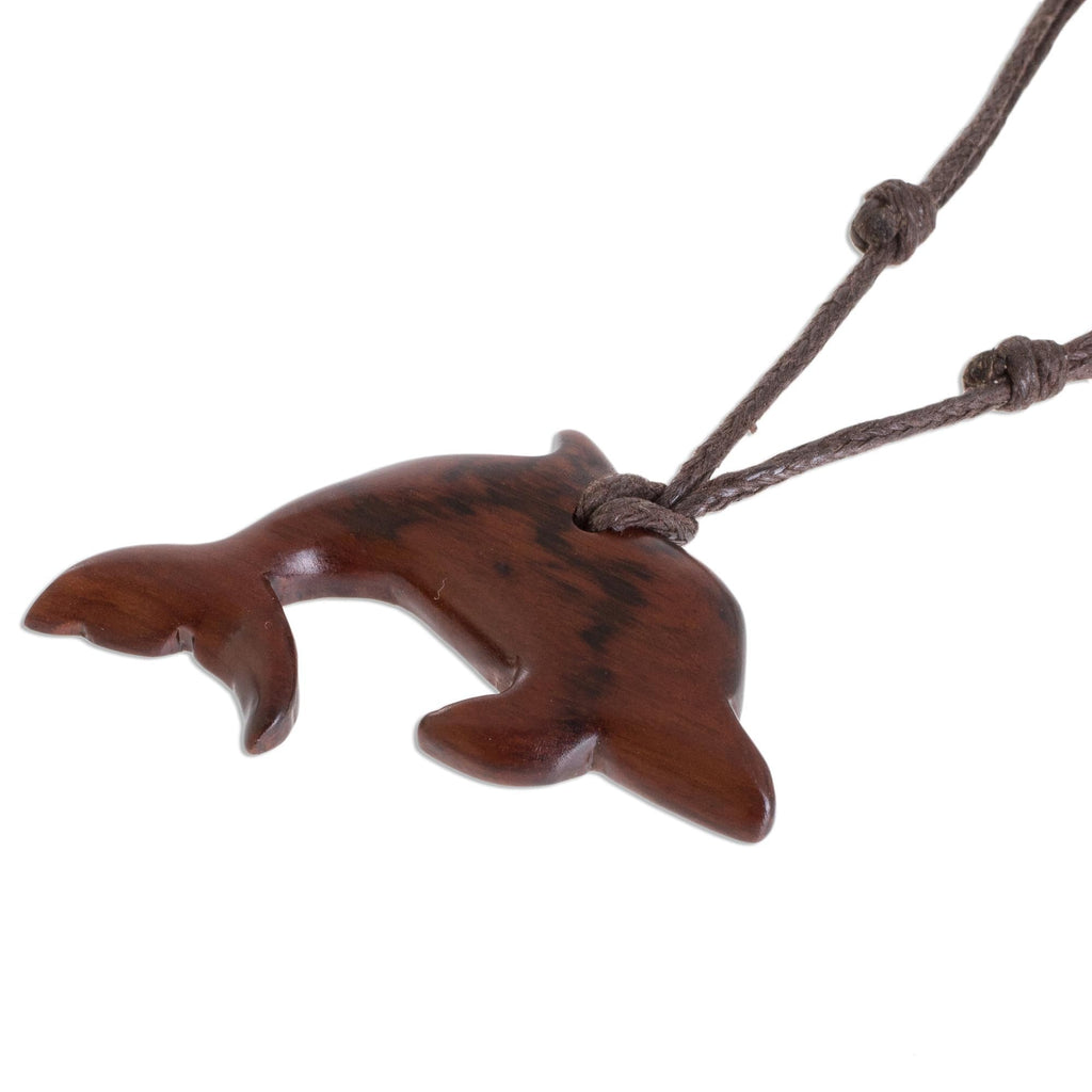 Estoraque Wood Dolphin Pendant Necklace - Estoraque Dolphin