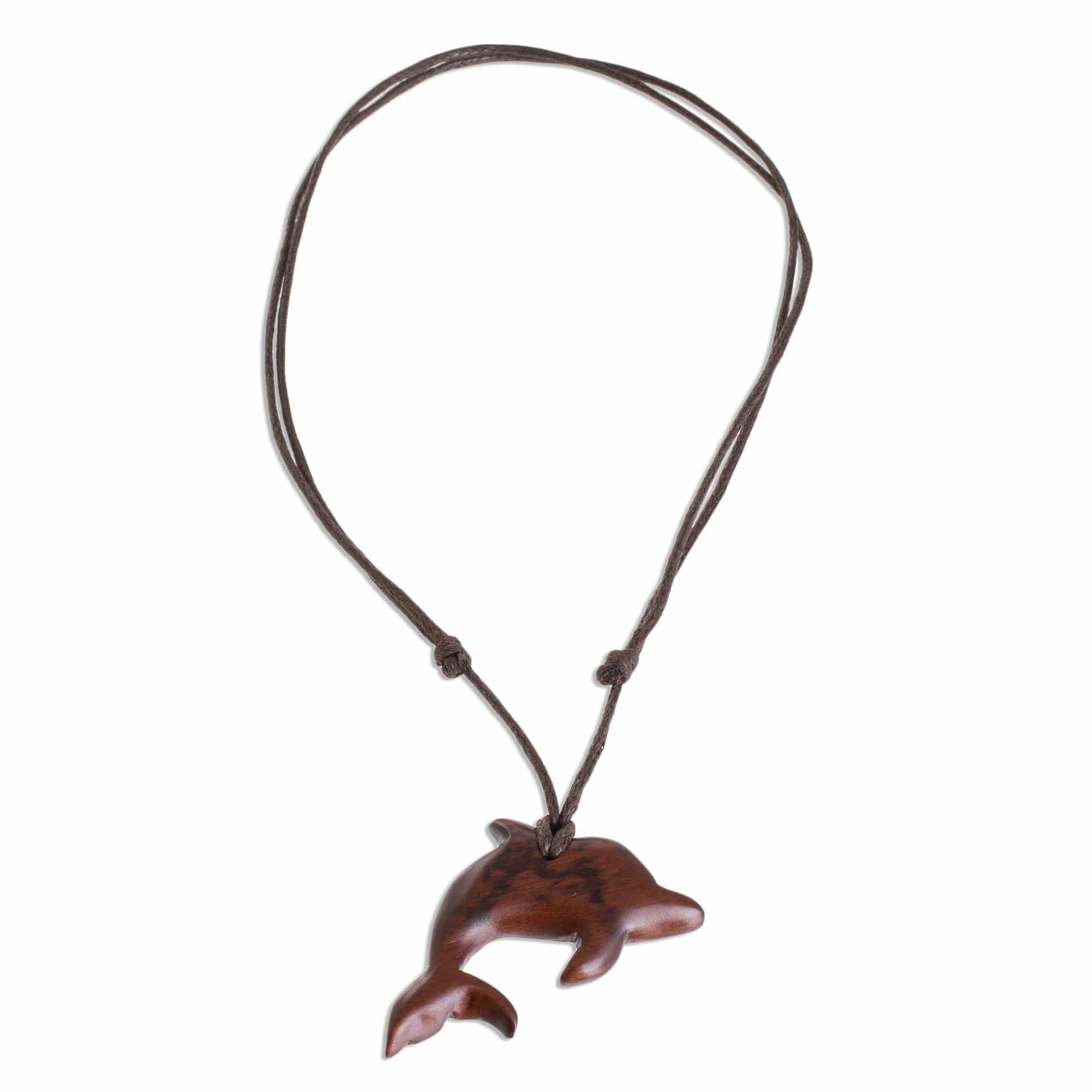 Estoraque Wood Dolphin Pendant Necklace - Estoraque Dolphin