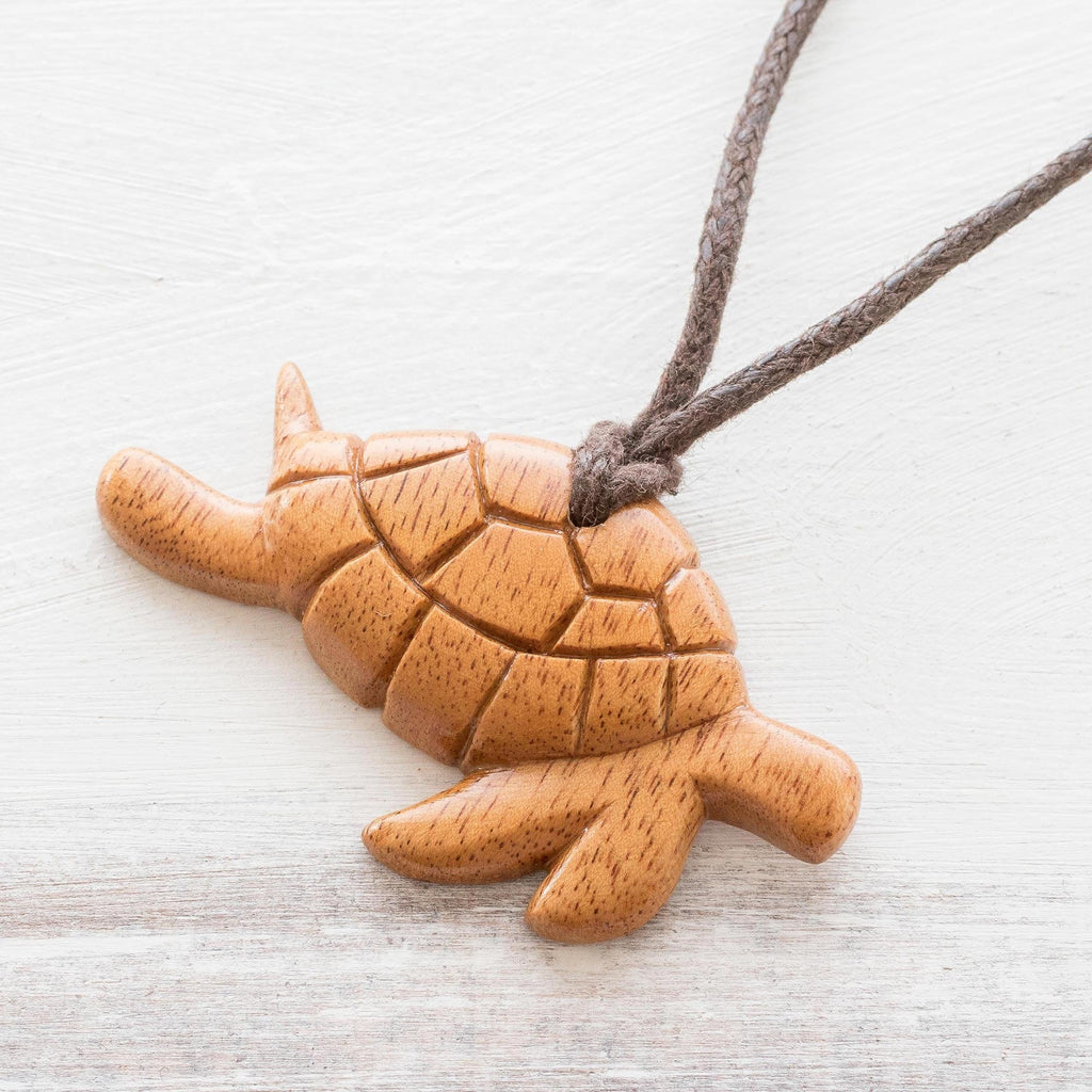 Hand Carved Turtle Necklace - Turtle Time
