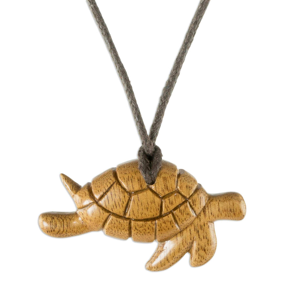 Hand Carved Turtle Necklace - Turtle Time