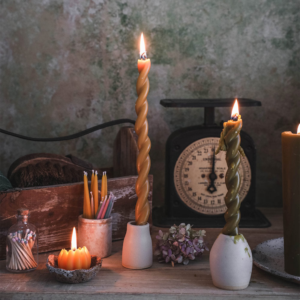 Twisted Beeswax Candle